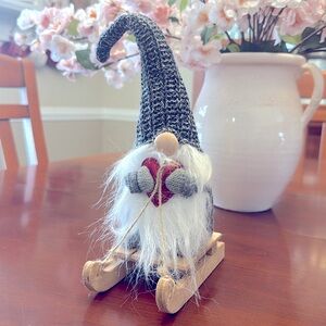 Valentine’s Gnome on Sled